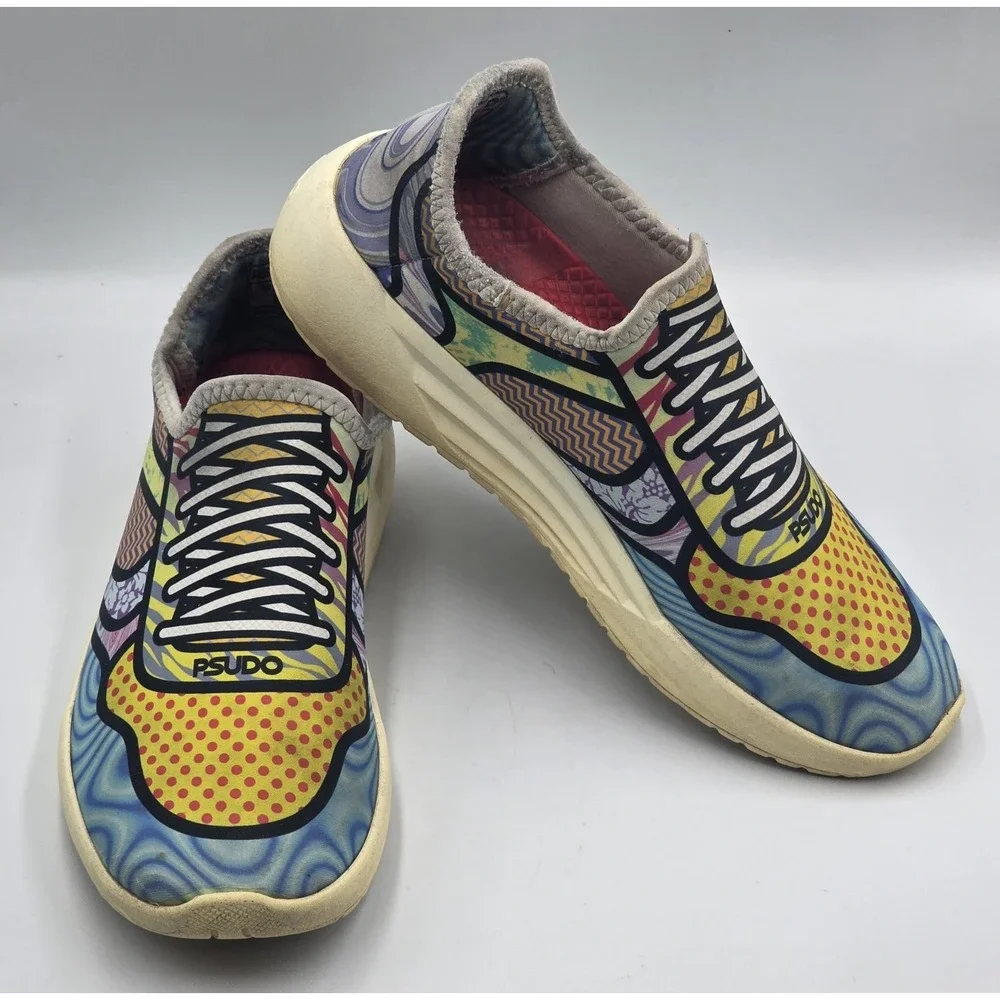 PSUDO Mens Court Slip‎ On Sneakers Cosmic USA Made Size 11 Lightweight Vegan